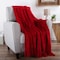 Hastings Home Chenille Throw Blanket for Couch, Home Decor, Sofa and Chair, Oversized 60" x 70", Vineyard Red 414588YNQ - alternate 1